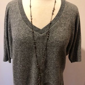 Long heart bead necklace
